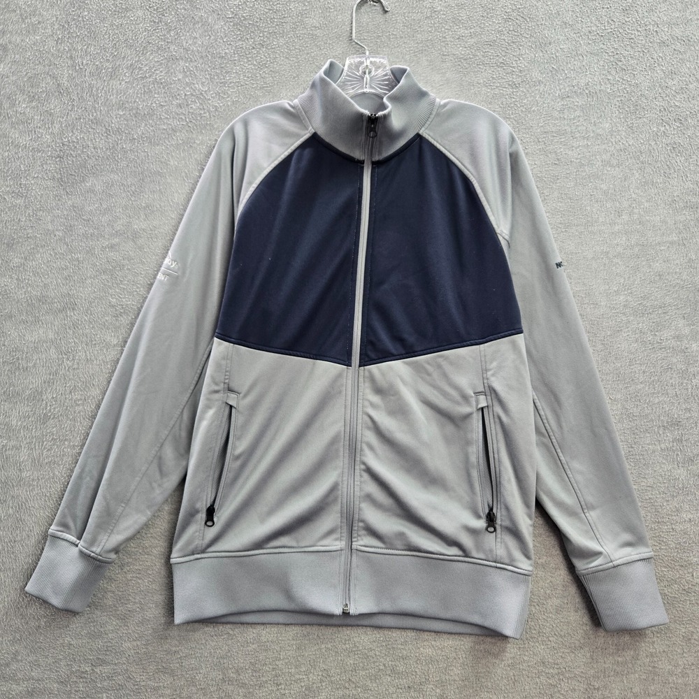 The North Face Men Jacket Medium Blue Colorblock Pockets Full Zip Mock Neck